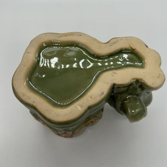VTG Majolica Lucky Bamboo Elephant Planter - Picture 8 of 8